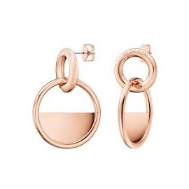 PENDIENTES CALVIN KLEIN LOCKED ACERO PVD ROSE GOLD