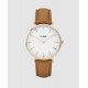 CLUSE Reloj La Bohème Gold White piel marrón CL18409