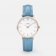 CLUSE Reloj Minuit 33mm CL30046 Rosè esfera blanca correa azul