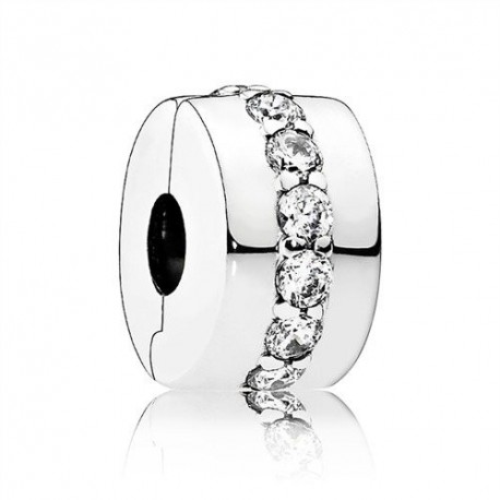 Charm Pandora Clip Elegante circonitas tránsparentes fina