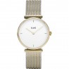 CLUSE Reloj Triomphe Mesh combinado Dorado CL61002 Esfera blanco