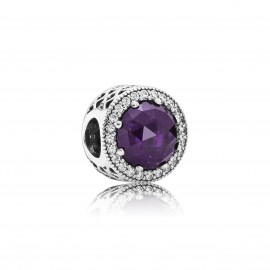 Charm en plata de ley Corazones Radiante Morado 791725NRP