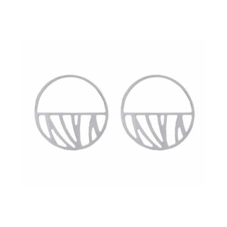 Les Georgettes Pendientes Perroquet Plateado 43mm