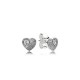 Pendientes Pandora plata Corazones abanico corazón 297298CZ