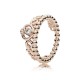 Anillo lazo deslumbrante PANDORA Rose 180880CZ