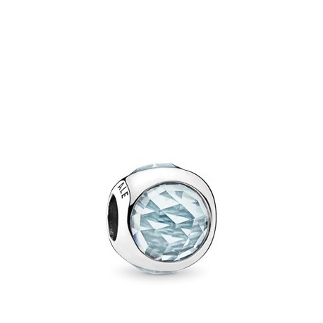 Charm en plata de ley Gota Radiante Azul Agua 792095NAB