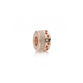 Charm en PANDORA Separador corazones Rose 787415CZ