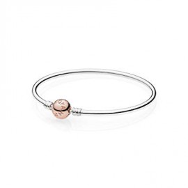 Pandora Pulsera rígida en plata de Ley y cierre Rose 580713 