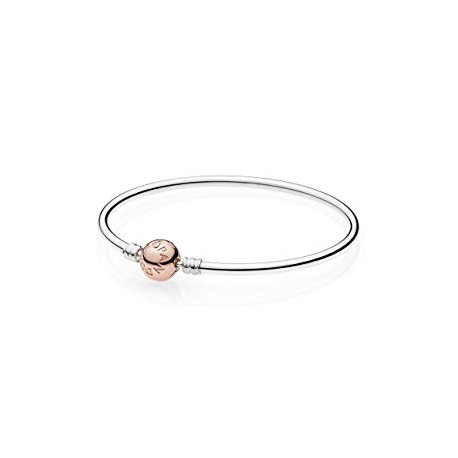 Pandora Pulsera rígida en plata de Ley y cierre Rose 580713 