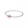 Pandora Pulsera rígida en plata de Ley y cierre Rose 580713 