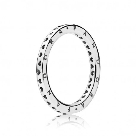 Pandora Anillo plata Corazones Firma 197133