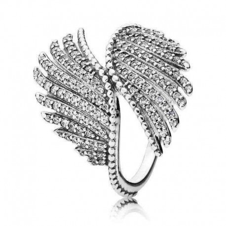 Pandora Sortija plata Plumas Majestuosas 190960CZ