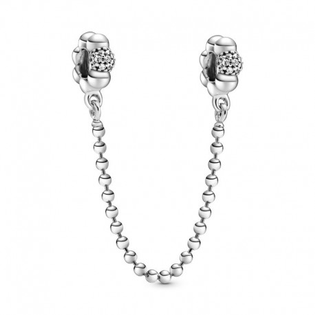 Pandora Charm en plata Cadena de Seguridad Esferas y Pavé 798680C01