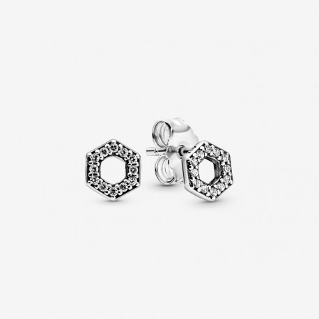 Pandora Pendientes Plata Panal brillante 298800C01