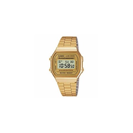 Reloj Casio retro digital dorado luminiscente A168WG-9EF