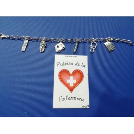 Pulsera plata de la ENFERMERA 