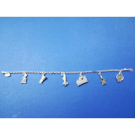 Pulsera plata de CARTAGENA PEQUEÑA PBCT2