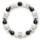 THOMAS SABO Pulsera Charm Negro, Blanco, Plata X0189-451-18