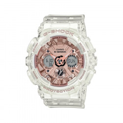 G-SHOCK CASIO ANALOGICO Y DIGITAL TRANSPARENTE ESFERA SALMON