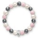 THOMAS SABO Pulsera Charm Rosa, Blanco, Gris X0188-581-7