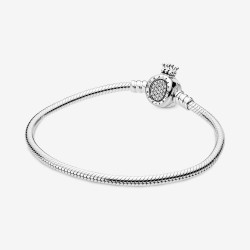 Pandora Pulsera Plata de Ley Cierre Corona O