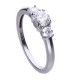 Diamonfire Anillo Classic tresillo con circonitas en Garra 6114911082