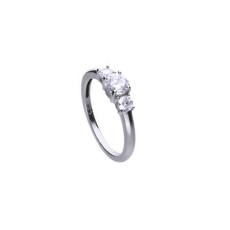 Diamonfire Anillo Classic tresillo con circonitas en Garra 6114911082