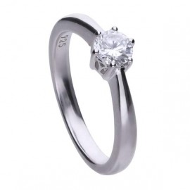 Diamonfire Anillo Classic solitario engastado en garra - 5 mm 6114851082