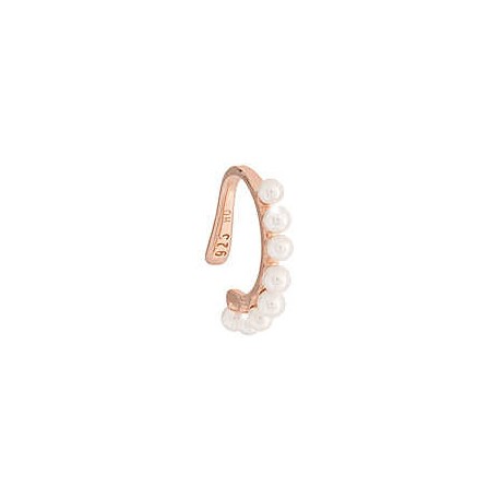 REBECCA Pendiente plata bañado en oro rosa Golden Ear Cuff perlas SGEORB03