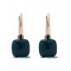 Pomellato Pendientes Nudo con Topacio Azul en oro rosa OB201O6TL