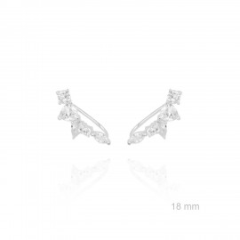 Pendientes trepadores plata circonita blanca TREP2-06