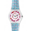 RELOJ SWATCH ROSES4U correa tela piel estuche especial