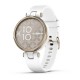 GARMIN Lily™ Bisel en oro crema con carcasa y correa de silicona en blanco 010-02384-10