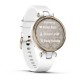 GARMIN Lily™ Bisel en oro crema con carcasa y correa de silicona en blanco 010-02384-10