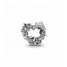 Pandora Charm en plata de ley Corazón Abierto y Flores Rosas 799281C01