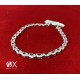 PULSERA FLEXIBLE PLATA CIRCONITA VERTICAL	