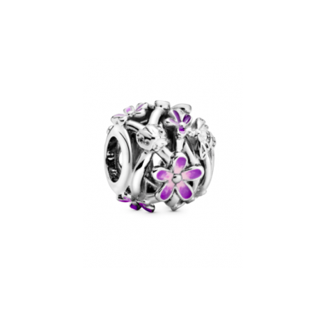 Pandora Charm en plata Margarita Morada Filigrana 798772C02