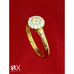 SORTIJA ORO 18K ROSETON CIRCONITAS