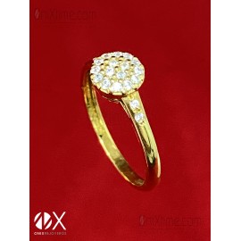 SORTIJA ORO 18K ROSETON CIRCONITAS