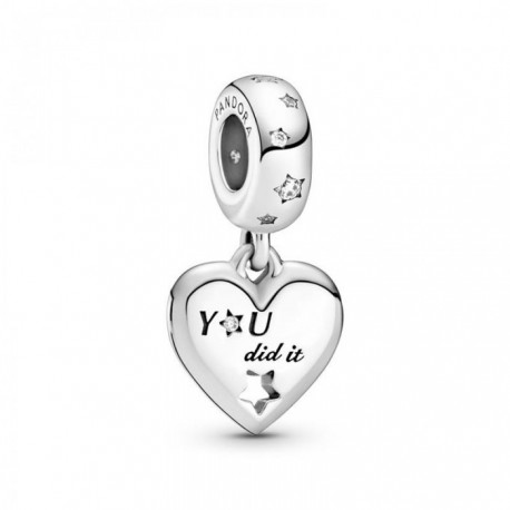 Pandora Charm plata Colgante Felicitaciones Corazón y Estrellas 799323C01