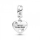 Pandora Charm plata Colgante Felicitaciones Corazón y Estrellas 799323C01