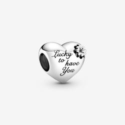 Pandora Charm Plata Corazón con Trébol 799364C00