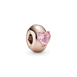 Pandora Clip en rose Corazón Solitario Rosa 789203C01